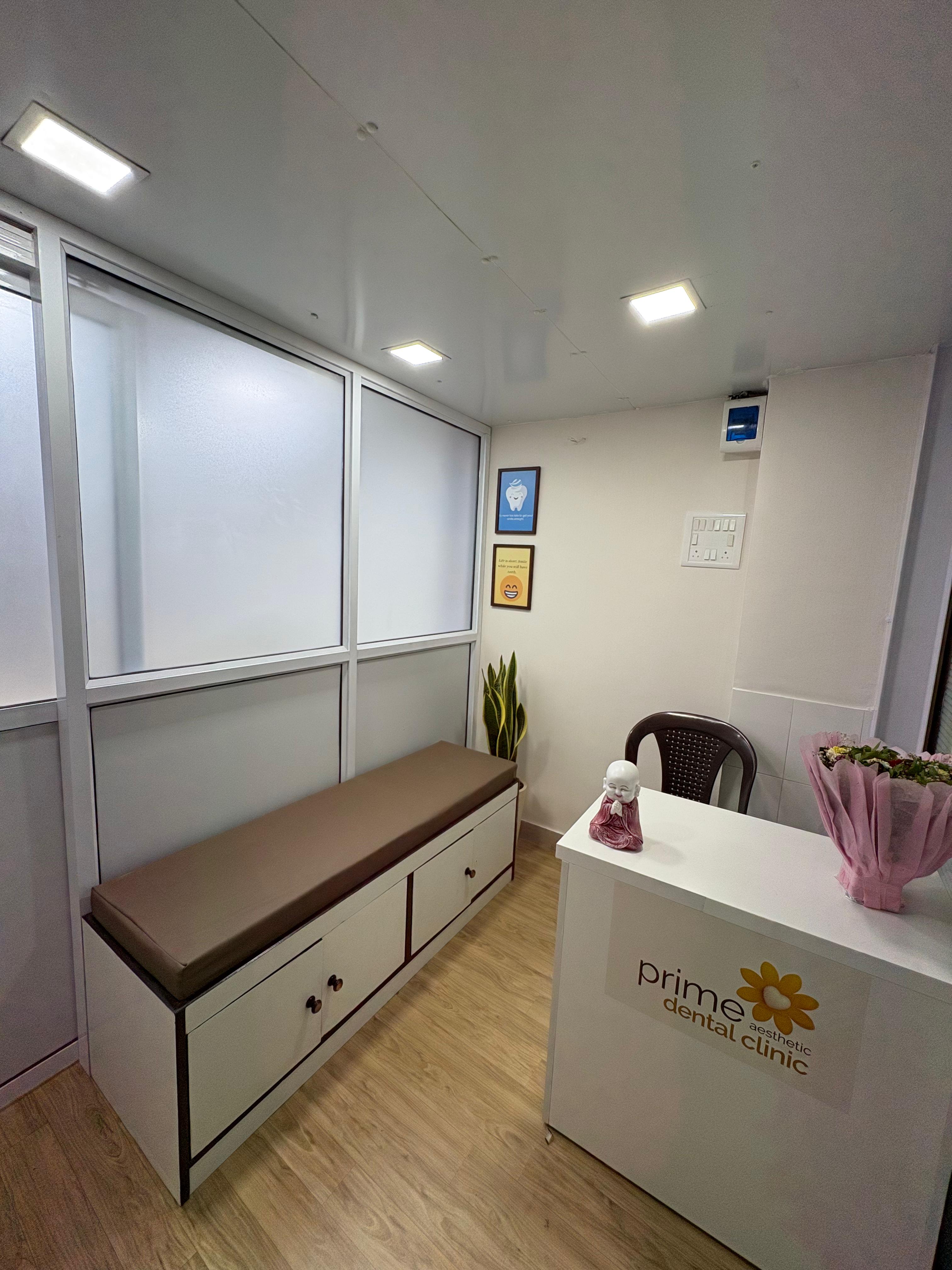 Waiting lounge at Prime Aesthetic Dental Clinic