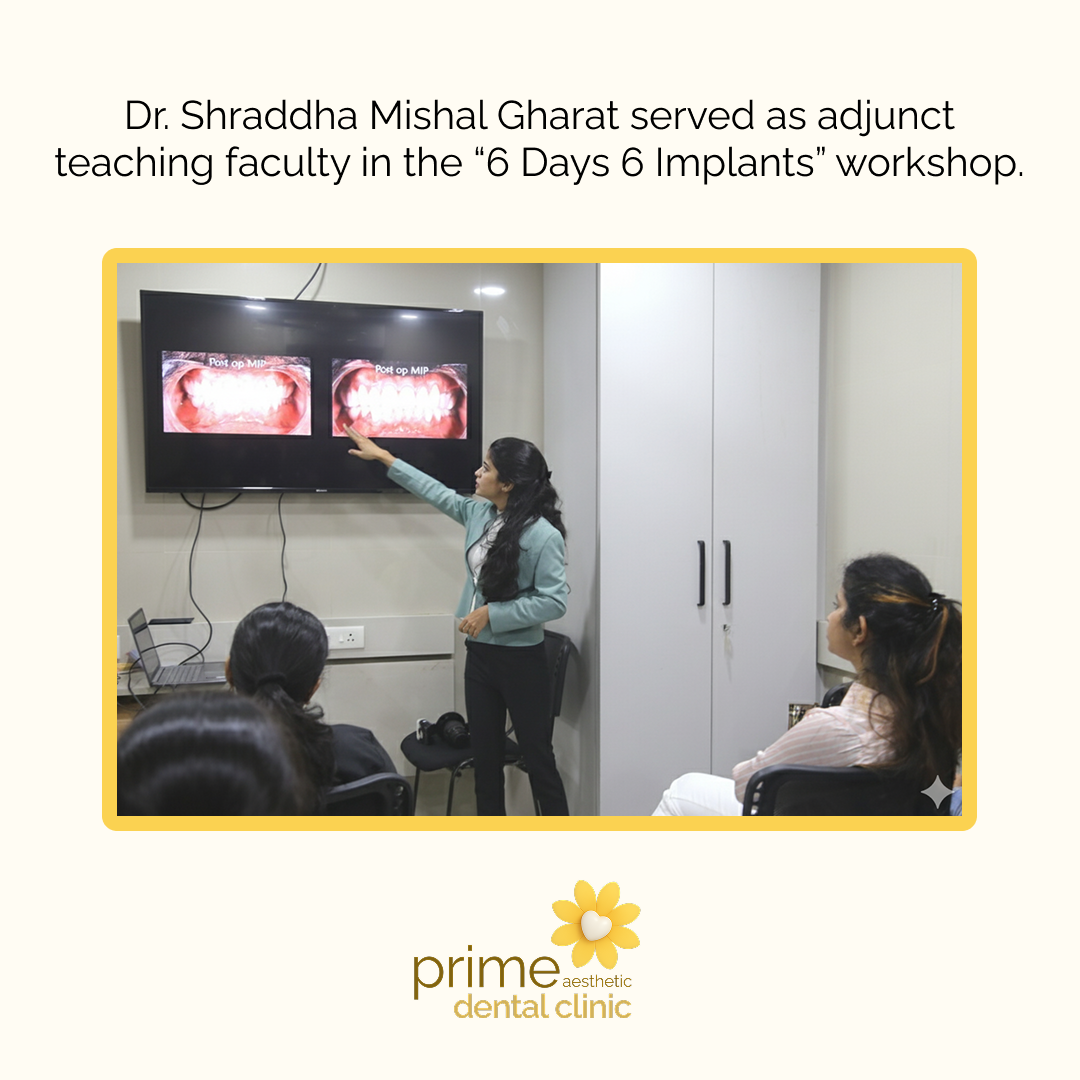 Dr. Shraddha at an advanced dental implantology workshop